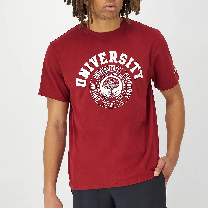 Champion Mens Crew Neck Short Sleeve Regular Fit Graphic T-Shirt