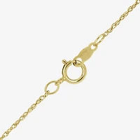 Lab-Created Ruby and Lab-Created White Sapphire 14K Gold Over Silver Pendant Necklace
