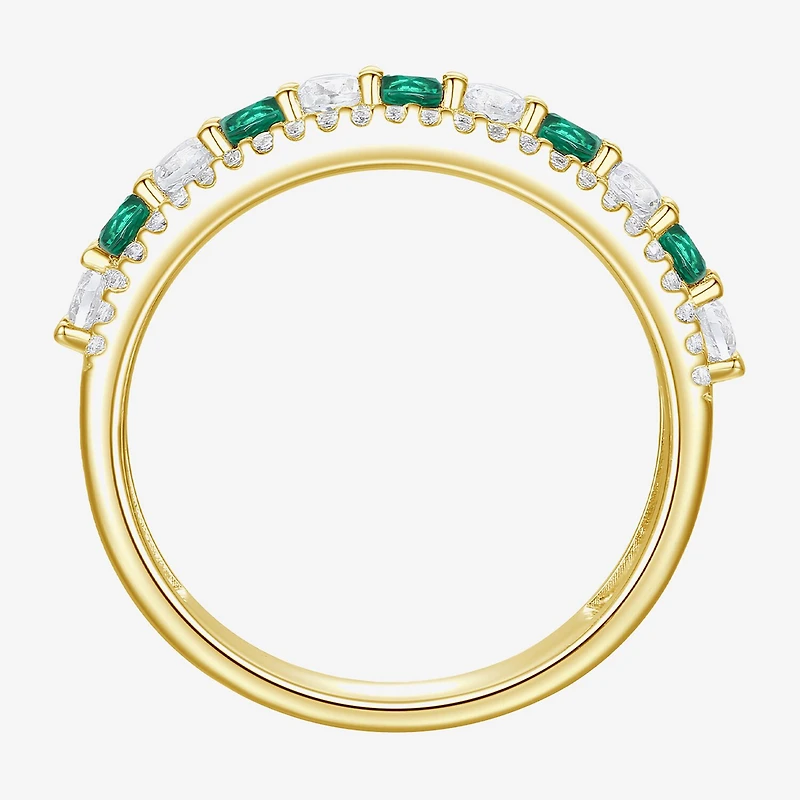 Womens Lab Created Gemstone 14K Gold Over Silver Stackable Rings