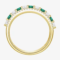 Womens Lab Created Gemstone 14K Gold Over Silver Stackable Rings