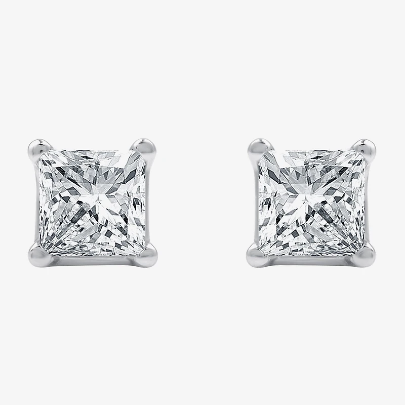 5/8 CT. T.W. Lab-Grown (G / Si1-Si2) Diamond Princess-cut Stud Earrings 10K or 14K Gold