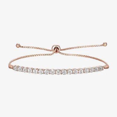 1/10 CT. T.W. Natural White Diamond Bolo Bracelet Sterling Silver or 14K Gold Over