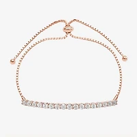 1/10 CT. T.W. Natural White Diamond Bolo Bracelet Sterling Silver or 14K Gold Over
