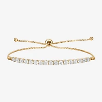 1/10 CT. T.W. Natural White Diamond Bolo Bracelet Sterling Silver or 14K Gold Over