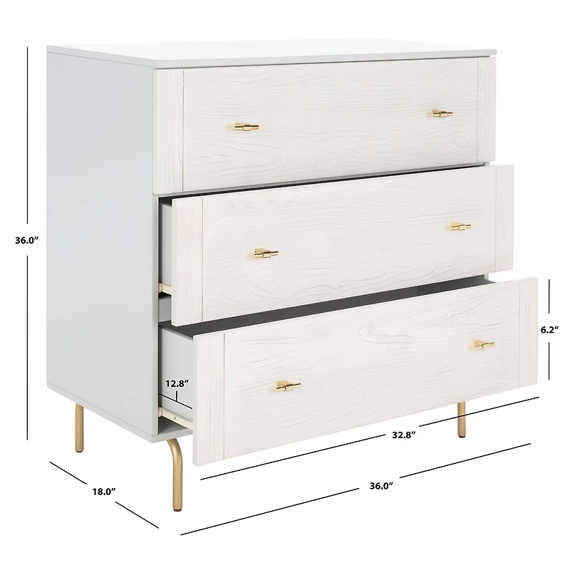 Safavieh Genevieve 3-Drawer Dresser