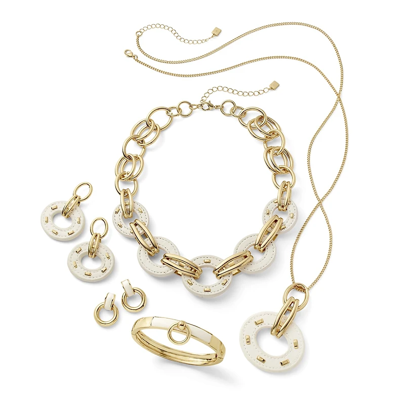 Worthington Gold Tone Womens 9 Inch Collar Necklace