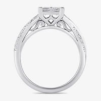 (G / I1) Womens 1 CT. T.W. Lab Grown White Diamond 10K Gold Engagement Ring