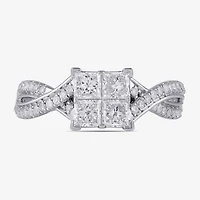 (G / I1) Womens 1 CT. T.W. Lab Grown White Diamond 10K Gold Engagement Ring