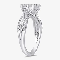 (G / I1) Womens 1 CT. T.W. Lab Grown White Diamond 10K Gold Engagement Ring