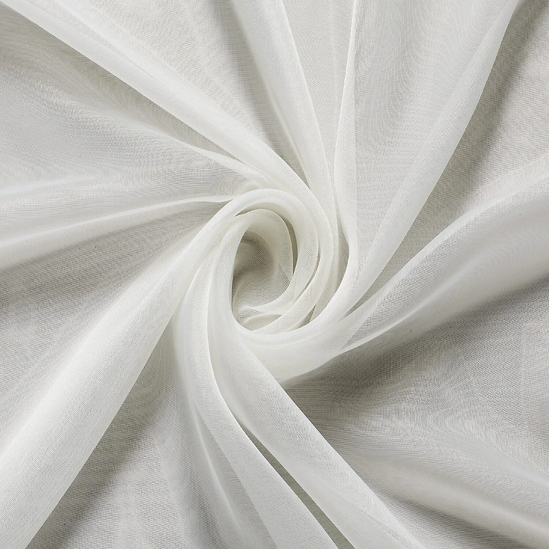 Crystal Sheer Rod Pocket Set of 2 Curtain Panel