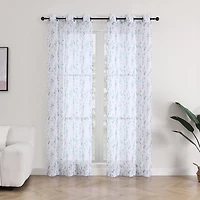 Isla Sheer Grommet Top Set of 2 Curtain Panel