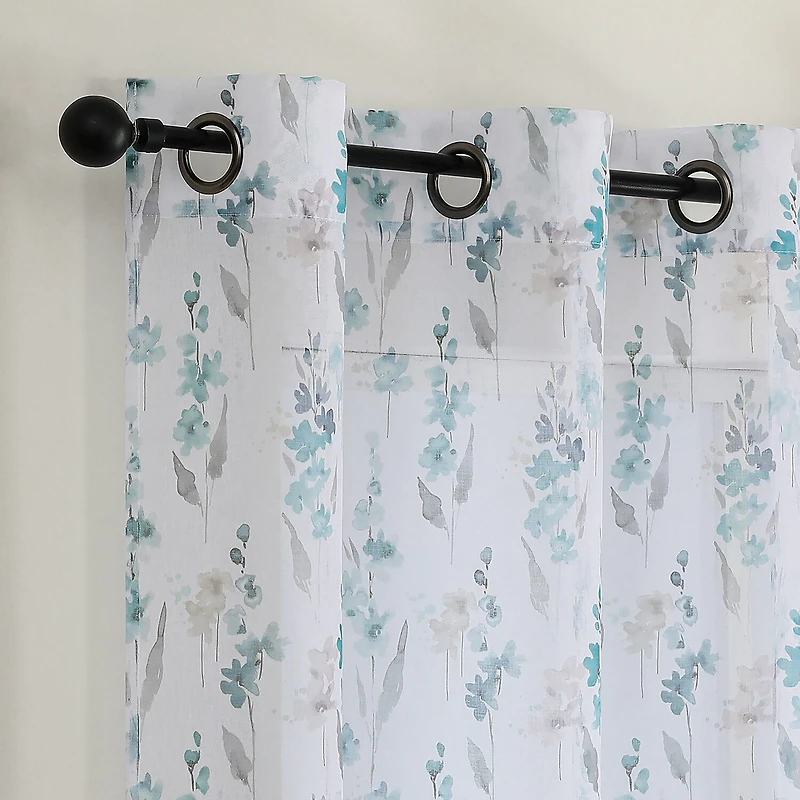 Isla Sheer Grommet Top Set of 2 Curtain Panel