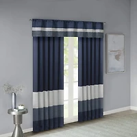Madison Park Amador Polyoni Pintuck-Striped Rod-Pocket Valance