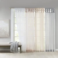 Madison Park Elowen Tab Top Sheer Set of 2 Curtain Panel