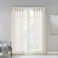 Madison Park Elowen Tab Top Sheer Set of 2 Curtain Panel
