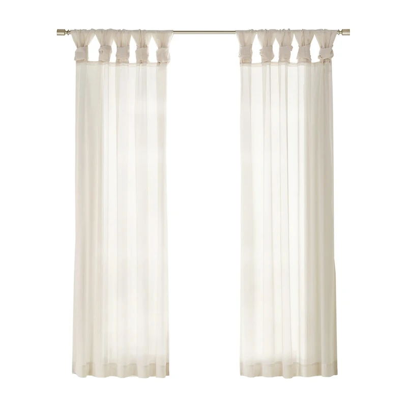 Madison Park Elowen Tab Top Sheer Set of 2 Curtain Panel
