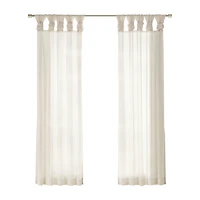 Madison Park Elowen Tab Top Sheer Set of 2 Curtain Panel