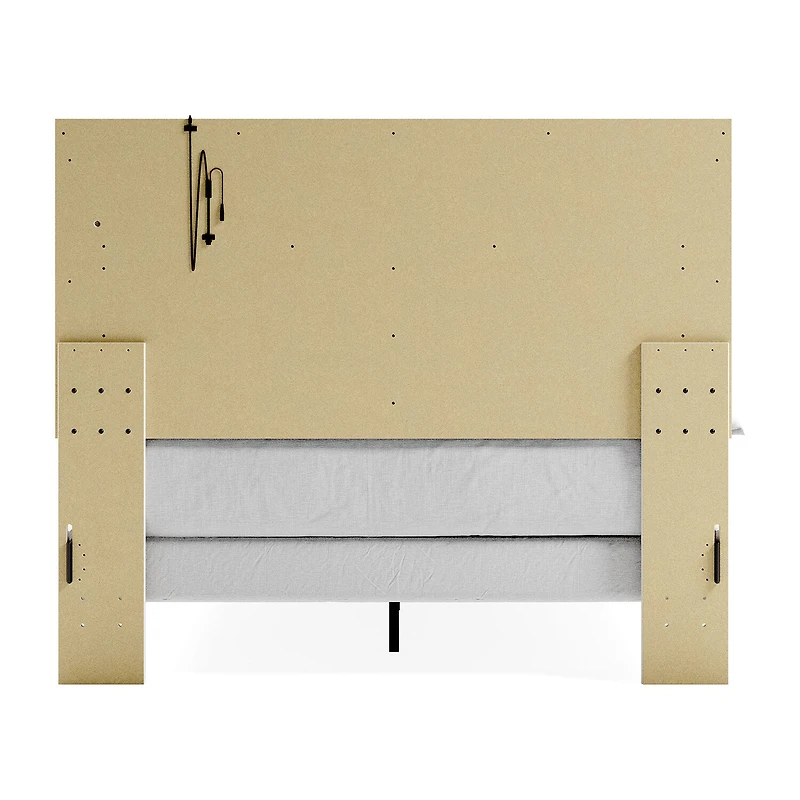 Signature Design by Ashley Altyra Panel Bed with Upholstered Headboard in White
