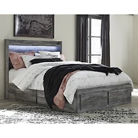 Signature Design by Ashley Baystorm Panel Bed with Storage Drawers Dark Gray