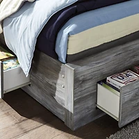 Signature Design by Ashley Baystorm Panel Bed with Storage Drawers Dark Gray