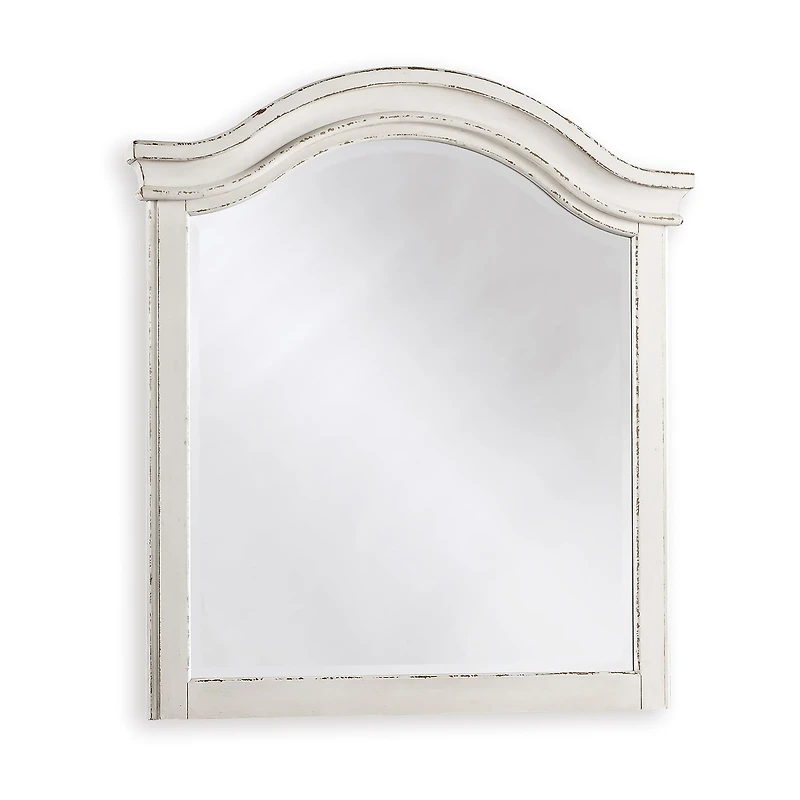 Signature Design by Ashley Realyn Youth 35" Bedroom Dresser Mirror in Chipped White