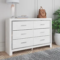 Signature Design by Ashley Altyra 6-Drawer Dresser in White
