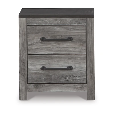 Signature Design by Ashley Bronyan 2-Drawer Nightstand in Dark Gray