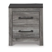Signature Design by Ashley Bronyan 2-Drawer Nightstand in Dark Gray