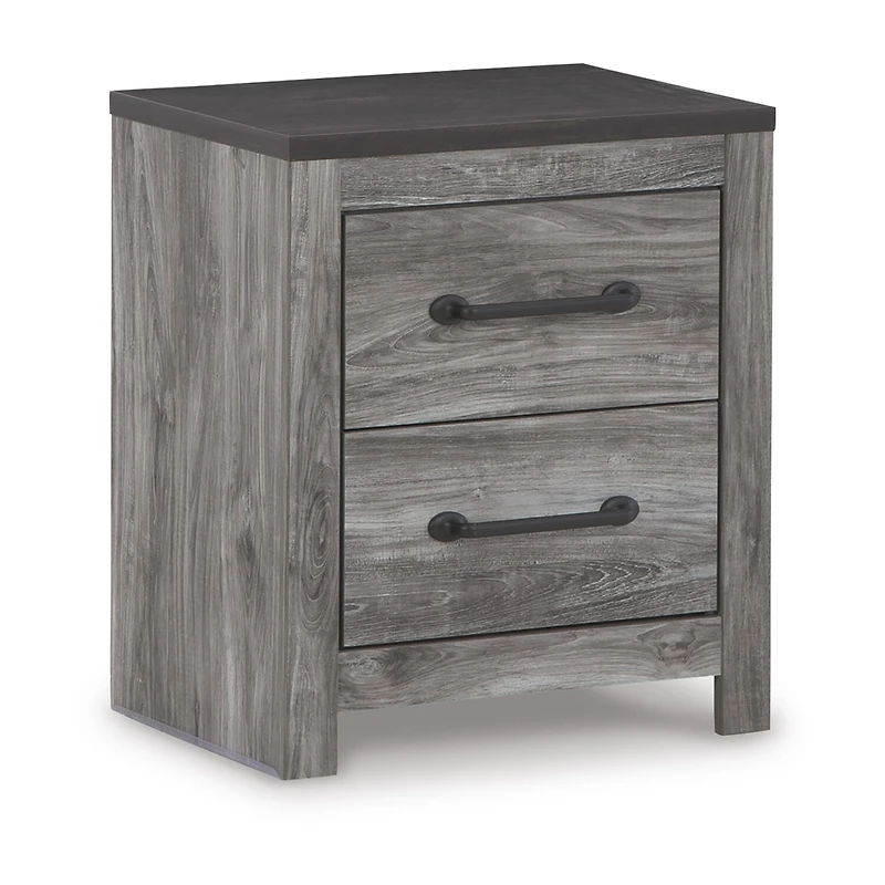 Signature Design by Ashley Bronyan 2-Drawer Nightstand in Dark Gray
