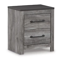 Signature Design by Ashley Bronyan 2-Drawer Nightstand in Dark Gray