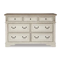 Signature Design by Ashley Realyn 7-Drawer Dresser in Chipped White