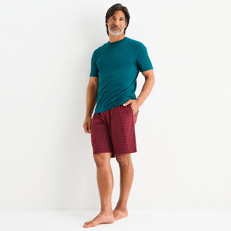 Stafford Mens Crew Neck Short Sleeve Pajama Top