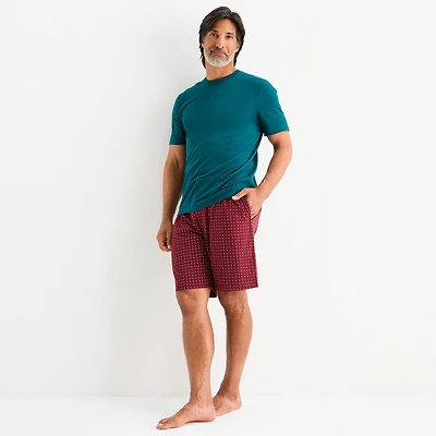 Stafford Mens Crew Neck Short Sleeve Pajama Top