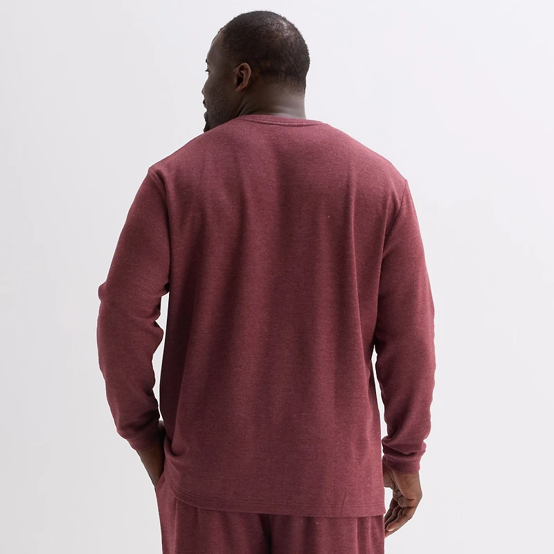 Shaquille O'Neal XLG™ Mens Crew Neck Long Sleeve Big and Tall Pajama Top