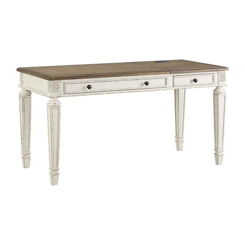 Signature Design by Ashley Realyn 60" Home Office Lift Top Desk with USB Charging
