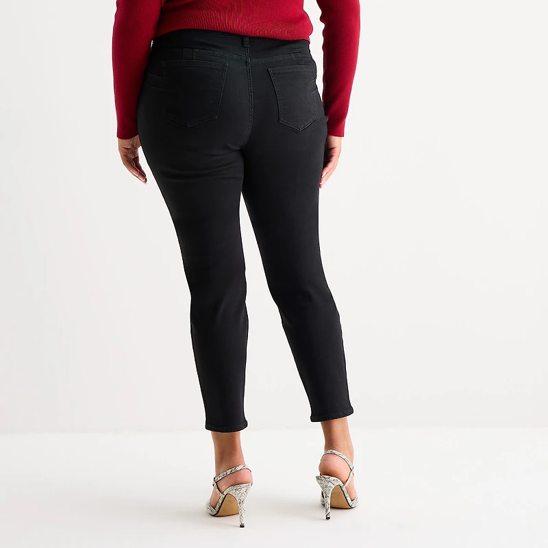 Bold Elements Womens Plus High Rise Skinny Fit Jean