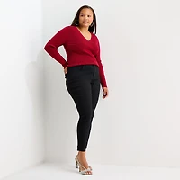 Bold Elements Womens Plus High Rise Skinny Fit Jean