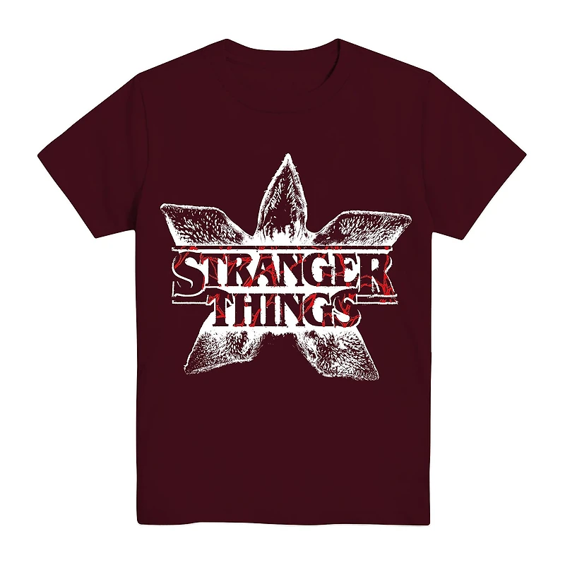 Little & Big Kid Boys Crew Neck Short Sleeve Regular Fit Stranger Things Graphic T-Shirt