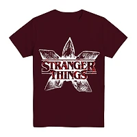 Little & Big Kid Boys Crew Neck Short Sleeve Regular Fit Stranger Things Graphic T-Shirt
