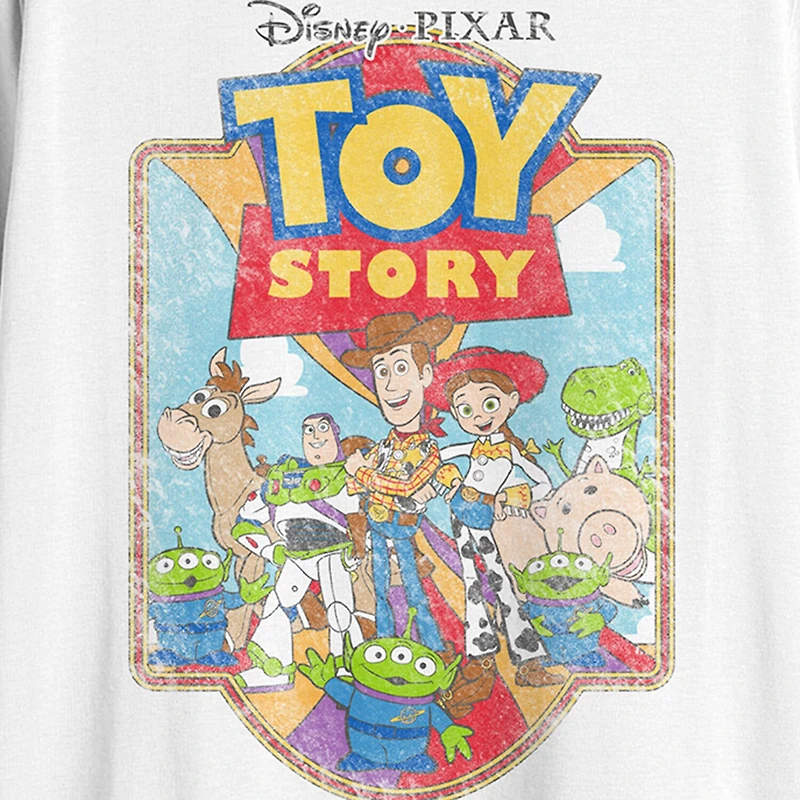 Mens Crew Neck Short Sleeve Regular Fit Buzz Lightyear Jessie Toy Story Graphic T-Shirt