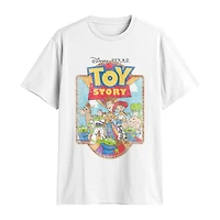 Mens Crew Neck Short Sleeve Regular Fit Buzz Lightyear Jessie Toy Story Graphic T-Shirt
