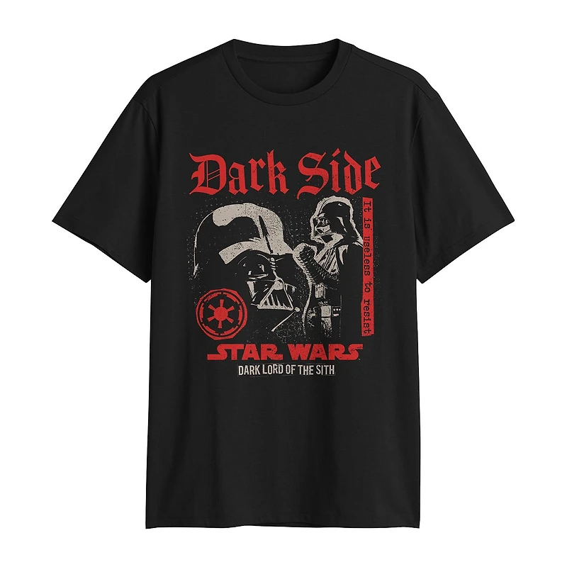 Mens Crew Neck Short Sleeve Regular Fit Star Wars Graphic T-Shirt