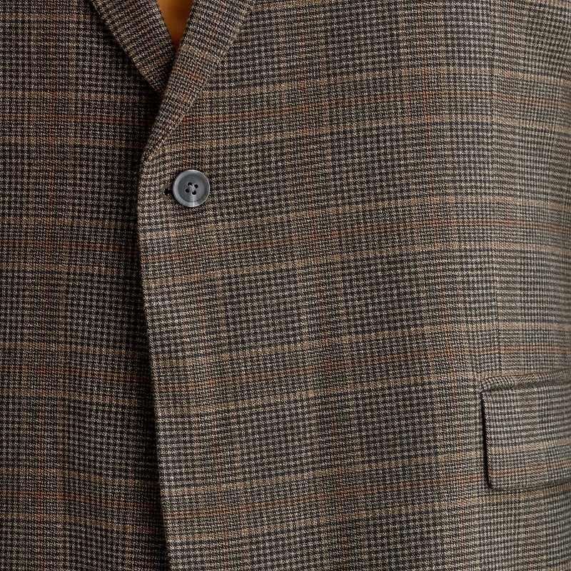 J. Ferrar Mens Big and Tall Plaid Regular Fit Sport Coat