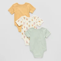 Baby Unisex Winnie The Pooh Crew Neck Short Sleeve 3-pc. Bodysuit