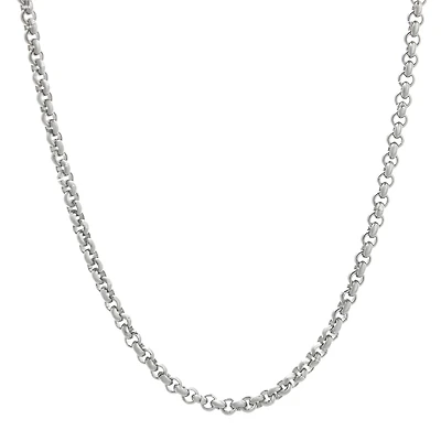 Mens Stainless Steel 18" 3mm Rolo Chain