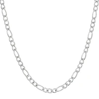 Mens Stainless Steel 24" 4mm Figaro Chain Necklace