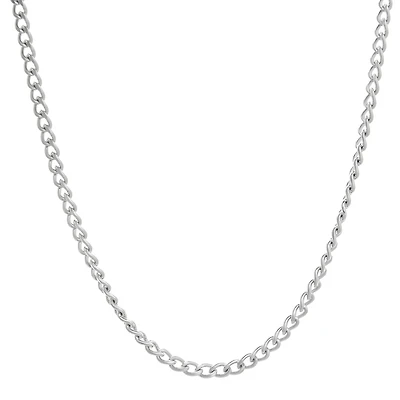 Mens Stainless Steel 18" 3mm Curb Chain