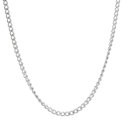 Mens Stainless Steel 24" 3mm Curb Chain