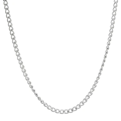Mens Stainless Steel 30" 3mm Curb Chain