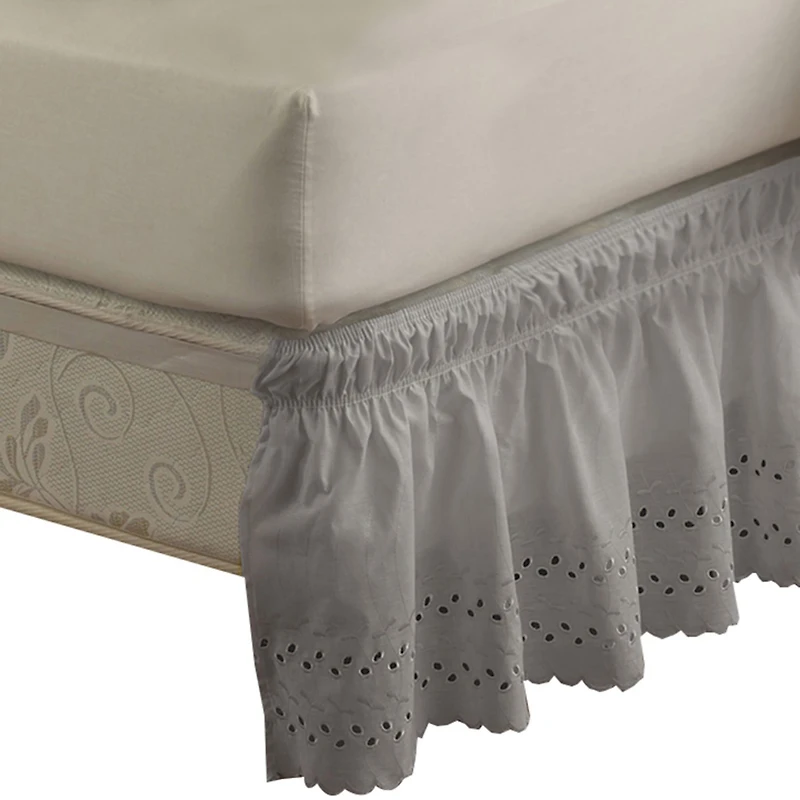 EasyFit Wrap-Around Eyelet Ruffled Bedskirt